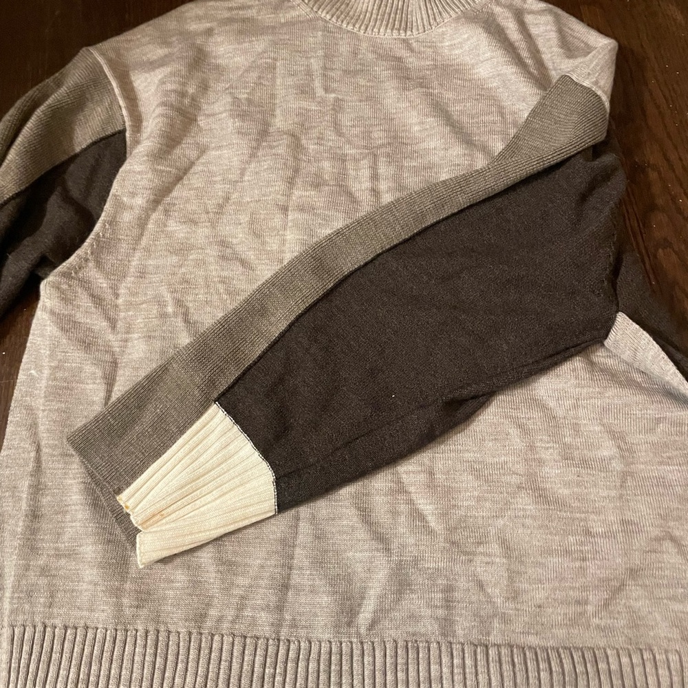 Cos Merino Contrast Color Block Brown Multicolore… - image 7